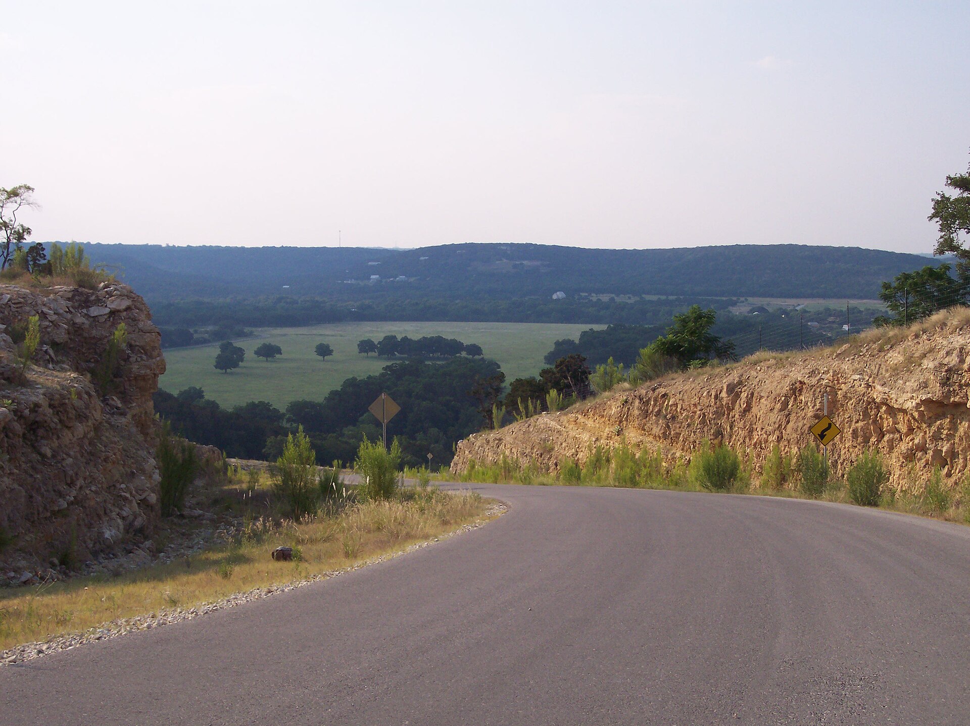Rolling hills in Hays County